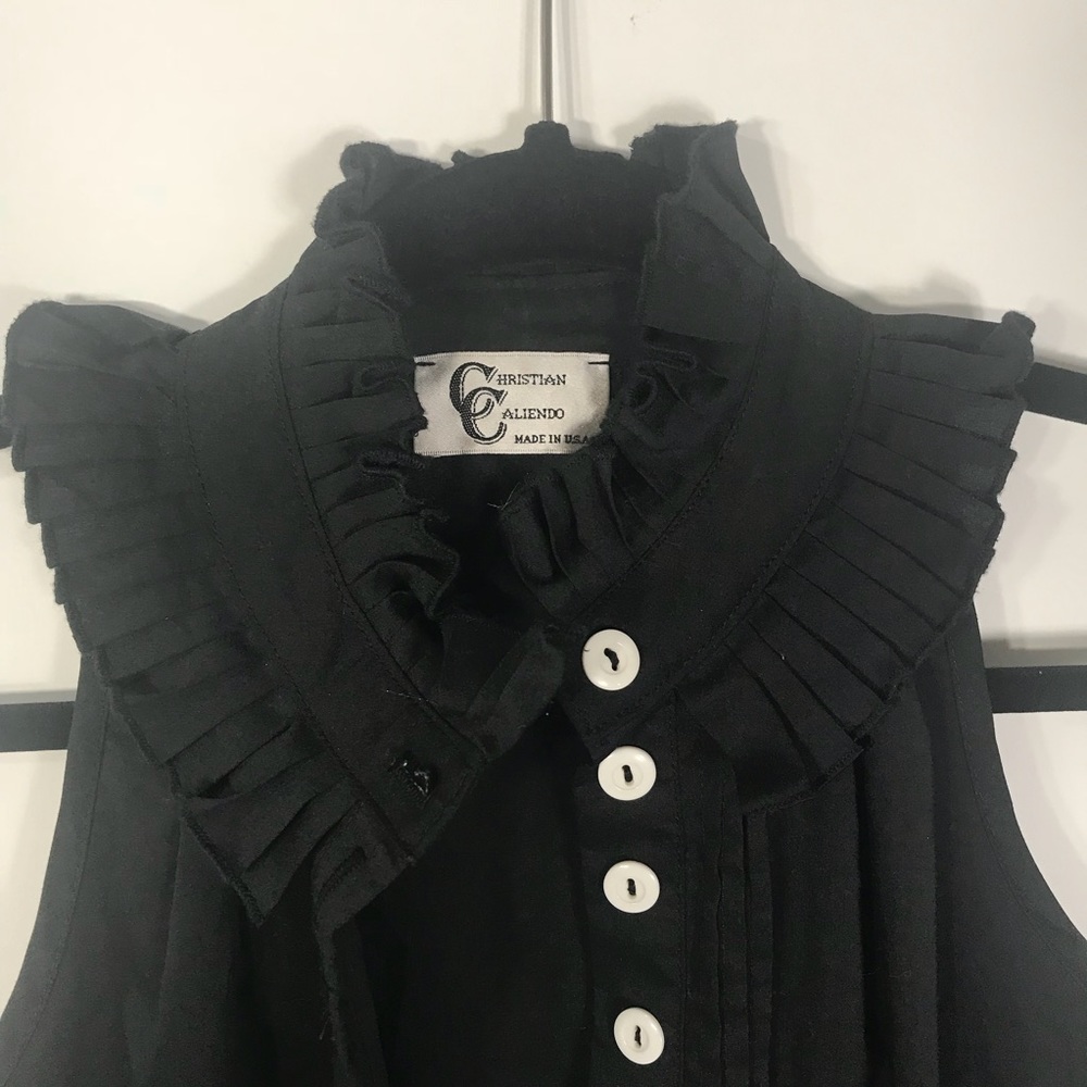 Christian black pleteted dress small